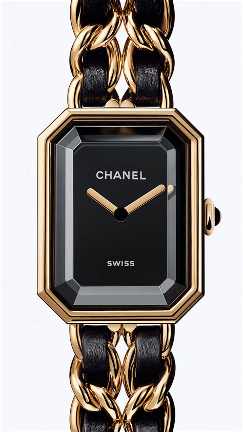 chanel gold and black chain watch|chanel watches website.